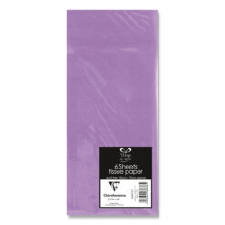 Pack of six lilac tissue paper sheets in branded packaging, labelled as acid‑free and sized 50 × 70 cm.