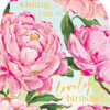 Lovely Birthday Peonies Single Card