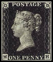 A penny black stamp.