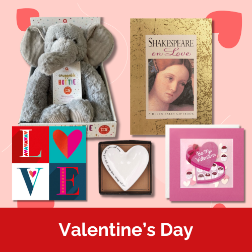 Valentine's Day cards and gifts.