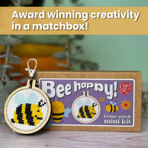 Award winning match box cross stitch kits.